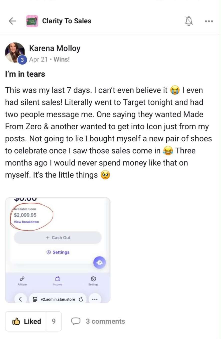 Karena Molloy — I'm in tears — silent sales from one Target run